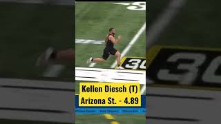 Top 4 fastest official 40yard dashes by Offensive Lineman at the 2022 NFL Combine [upl. by Nirret620]