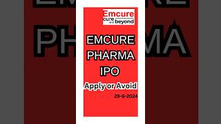 Emcure Pharmaceuticals IPO Review shorts ipo [upl. by Galliett]