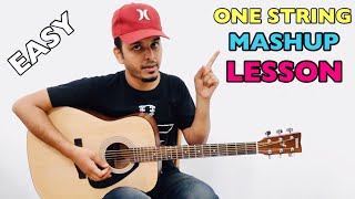 Easy Guitar Songs Tabs  One String  10 Arijit Singhs Single String Guitar Songs Mashup Hindi Song [upl. by Zined]