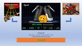 PogoLab Wireless Guitar System M3 24G – Product Test by darbassbasscovers 🎸🎸 [upl. by Mariejeanne211]