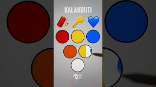 🛠️🕺🏻❄️ Satisfying emoji color mixing coloring art shorts [upl. by Ikkela]