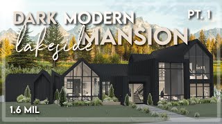 Bloxburg  Dark Modern Lakeside Mansion  Speedbuild Part 12  Lakeside Residences [upl. by Nell143]