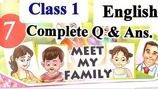 MEET MY FAMILY Complete question answerclass 1 englishMeetMyFamily class1English [upl. by Anyala]