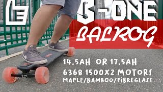 BONE Balrog Bamboo electric skateboard first ride and review  150 discount code [upl. by Oinota579]