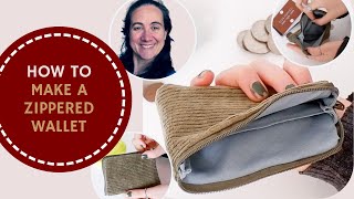 HOW TO MAKE A ZIPPERED WALLET  CARD HOLDER [upl. by Eldoree]