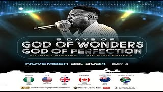 5 DAYS OF GOD OF WONDERS GOD OF PERFECTIONS DAY 4  NSPPD  28TH NOVEMBER 2024 [upl. by Lessirg]