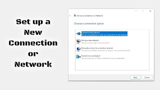 How to set up a new connection or network [upl. by Lahcym697]