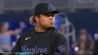 HES BACK Willians Astudillo returns to the mound to fire more 40 mph pitches [upl. by Ameluz555]