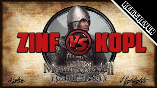 Zinfandel vs KoPL Highlights  Mount and Blade 2 Bannerlord [upl. by Imre]