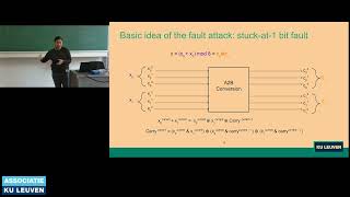 COSIC seminar quotCarry Your Fault A Fault Propagation Attack on SideChannelquot Suparna Kundu [upl. by Gnex]