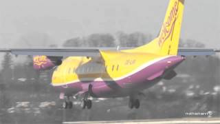 WELCOME AIR Dornier 328 Landing at Airport BernBelp  Great Mountain View [upl. by Aurie]