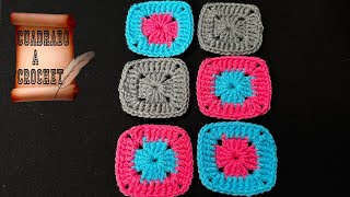 PASO A PASO PARA TEJER CUADRADO A CROCHET [upl. by Johm]