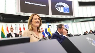 Újraválasztották Roberta Metsolát az Európai Parlament elnökének [upl. by Alhahs]