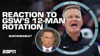 The Warriors 12man rotation is NOT SUSTAINABLE over a whole season  Tim Legler  NBA Today [upl. by Valentijn]