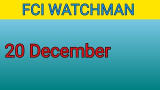 FCI WATCHMAN Punjab and Haryana No Update😞 [upl. by Aicertap]