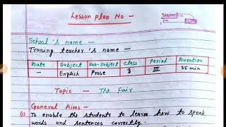 English Lesson plan class 3 [upl. by Hobbie491]