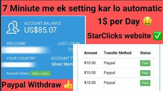 Star Clicks Payment Proof 🔴Live  How To Withdraw Money From Star Clicks  Star Clicks [upl. by Everard]