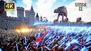 CAN DARTH VADER JEDI CLONE TROOPERS amp MANDALORIANS 32000 DEFEAT 5300000 MEDIEVAL ARMY  UEBS 2 [upl. by Jeni]