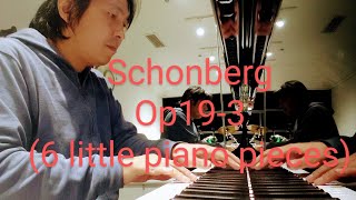 シェーンベルク6つにピアノ小品 作品19より第3曲 Schonberg6 little piano pieces Op193 [upl. by Gensler]