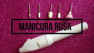 Como hacer MANICURA RUSA paso a paso 💅CON TORNO💅 [upl. by Notsur]