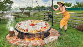 Baked Chickens with Vegetables in an Underground Tandoor A Rustic Masterpiece [upl. by Wedurn52]