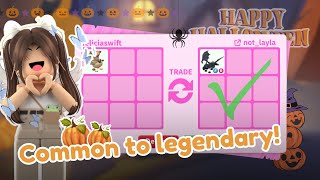 HALLOWEEN EDITION Common to LEGENDARY Challenge in Adopt Me [upl. by Annecorinne]