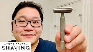 Rockwell 6s Stainless Steel Safety Razor  The Daily Shave [upl. by Netsirhk]