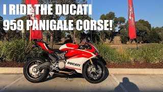 I ride the new 2018 Ducati Panigale 959 Corse [upl. by Wulf]