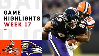 Browns vs Ravens Week 17 Highlights  NFL 2018 [upl. by Henarat279]