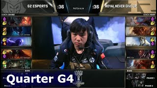 RNG vs G2 Game 4  Quarter Final S8 LoL Worlds 2018  Royal Never Give Up vs G2 eSports G4 [upl. by Thill]