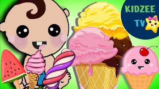 New IceCream Song nursery Rhyme  Toddler songs and preschool rhymes  KIDZEETV [upl. by Llemor]