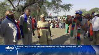 Swapo welcomes 500 new members in Kabbe North District  nbc [upl. by Bej77]