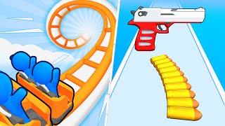 TikTok Gameplay Video 2024  Satisfying Mobile Game Max Levels Runner Coaster VS Bullet Stack [upl. by Ettecul]