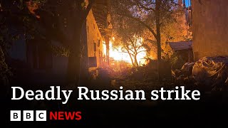 Russian strike on Lviv in Ukraine kills seven  BBC News [upl. by Ijat]