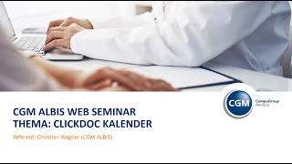 CLICKDOC Kalender mit CGM ALBIS  quotneue Funktionalitätenquot [upl. by Grayson851]