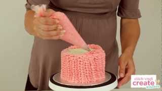 How to pipe buttercream ruffles  Cake Craft Made Easy [upl. by Elene707]