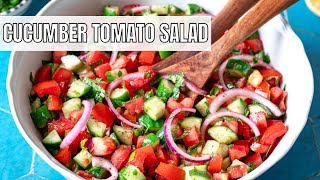 Cucumber Tomato Salad Mediterranean Salad  Easy Salad Recipe [upl. by Franci274]