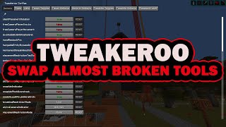 Tweakeroo Swap Almost Broken Tools  Minecraft Mod Tutorial [upl. by Susumu]