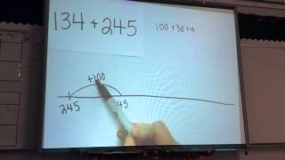 3Digit Addition Using Open Number Line [upl. by Yrrehs10]