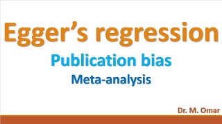 Eggers regression test publication bias meta analysis [upl. by Notniw121]