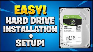 Internal Hard Drive Installation  Set Up Easy [upl. by Crescen]