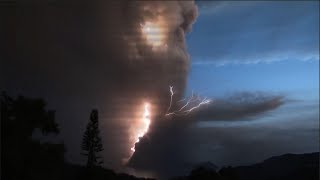 Volcano erupts in Philippines thousands flee [upl. by Lucais]