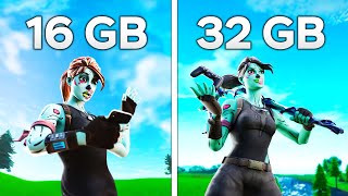 Fortnite  Testing 16GB RAM vs 32GB RAM [upl. by Trebuh382]