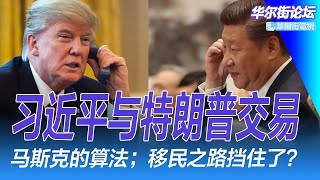 习近平与特朗普交易：有几个回合？马斯克的算法变了天；移民之路挡住了？美国中产阶级的痛苦，病急乱投医；杜琪峰哀叹：没灵魂，拍不出新片了｜华尔街论坛周日版 [upl. by Swithin417]