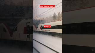 Super Fast Swiss Trains 🚂 in Snow ❄️  Swiss Railway in Winters swisstrains sbb vlog speed [upl. by Adnerad]