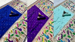 Kanchivaram Paithani silk sarees 9900112790 [upl. by Ttreve]