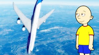 Caillou hijacks a plane during winter holidaycrashedPunishment by 7478 [upl. by Annoyek]