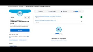 Maintain Your Platform Developer I Certification for Winter ’24 [upl. by Macnamara]