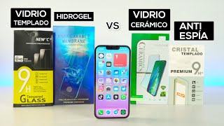 ¿Qué PROTECTOR de PANTALLA es mejor Cristal Templado vs Hidrogel vs Cerámico vs Anti Espía 🆚 [upl. by Aznaed379]