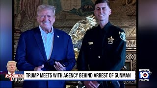 Trump meets with agency behind arrest of gunman [upl. by Dorkas]